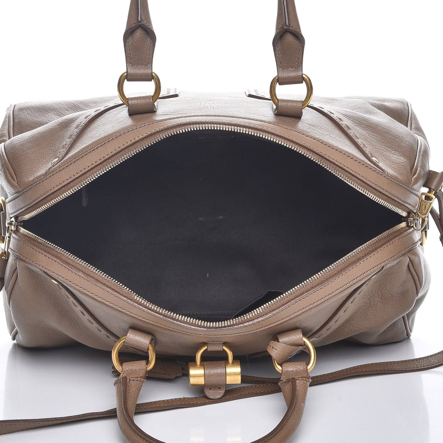 Saint Laurent Calfskin Muse Bowler Dark Beige 6 of 15