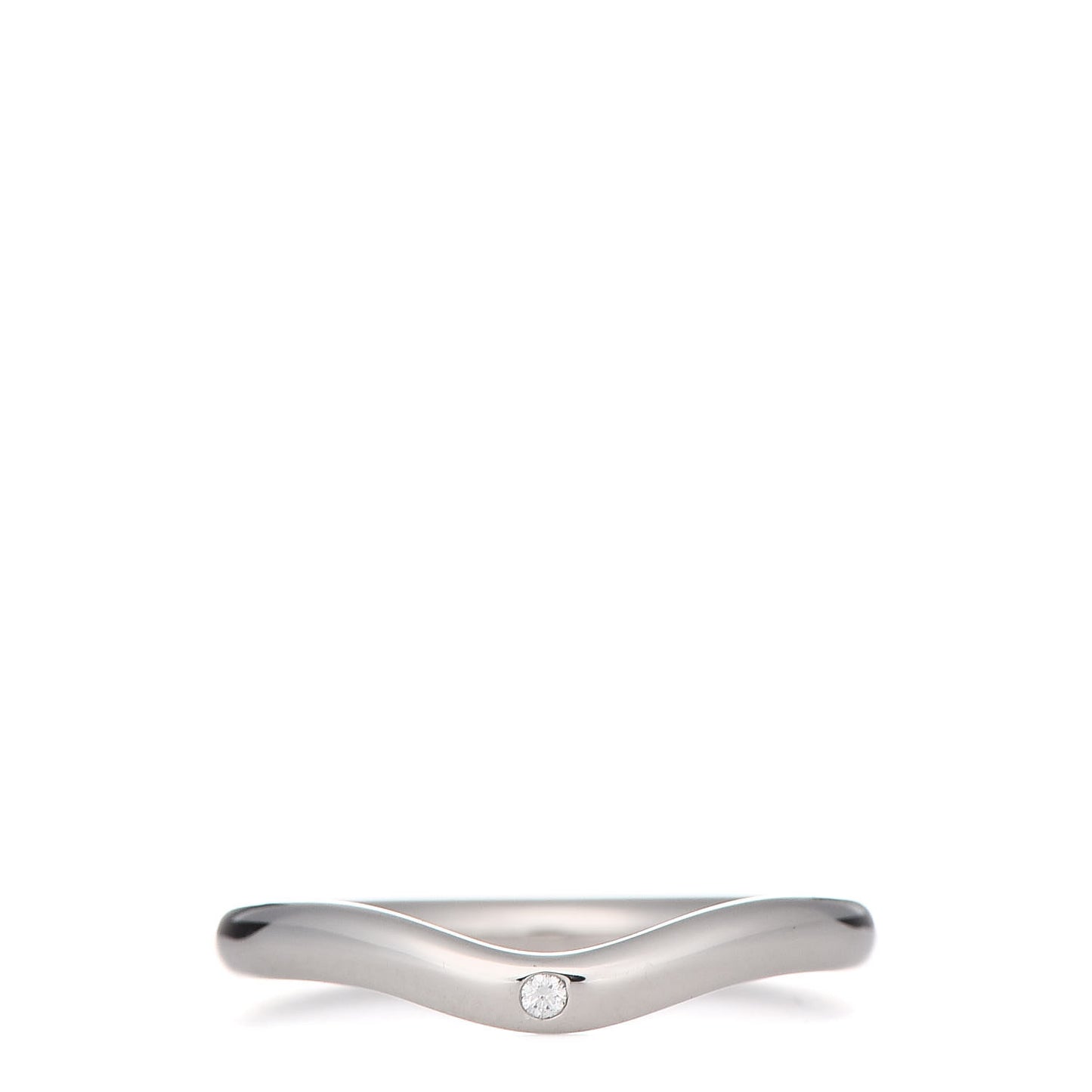 Platinum Diamond 2mm Elsa Peretti Band Ring 48 4.5