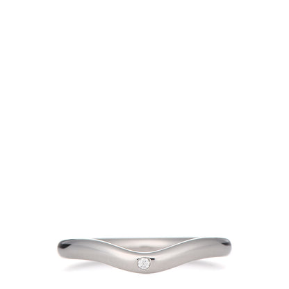 Tiffany Platinum Diamond 2mm Elsa Peretti Band Ring 48 4.5 1 of 6