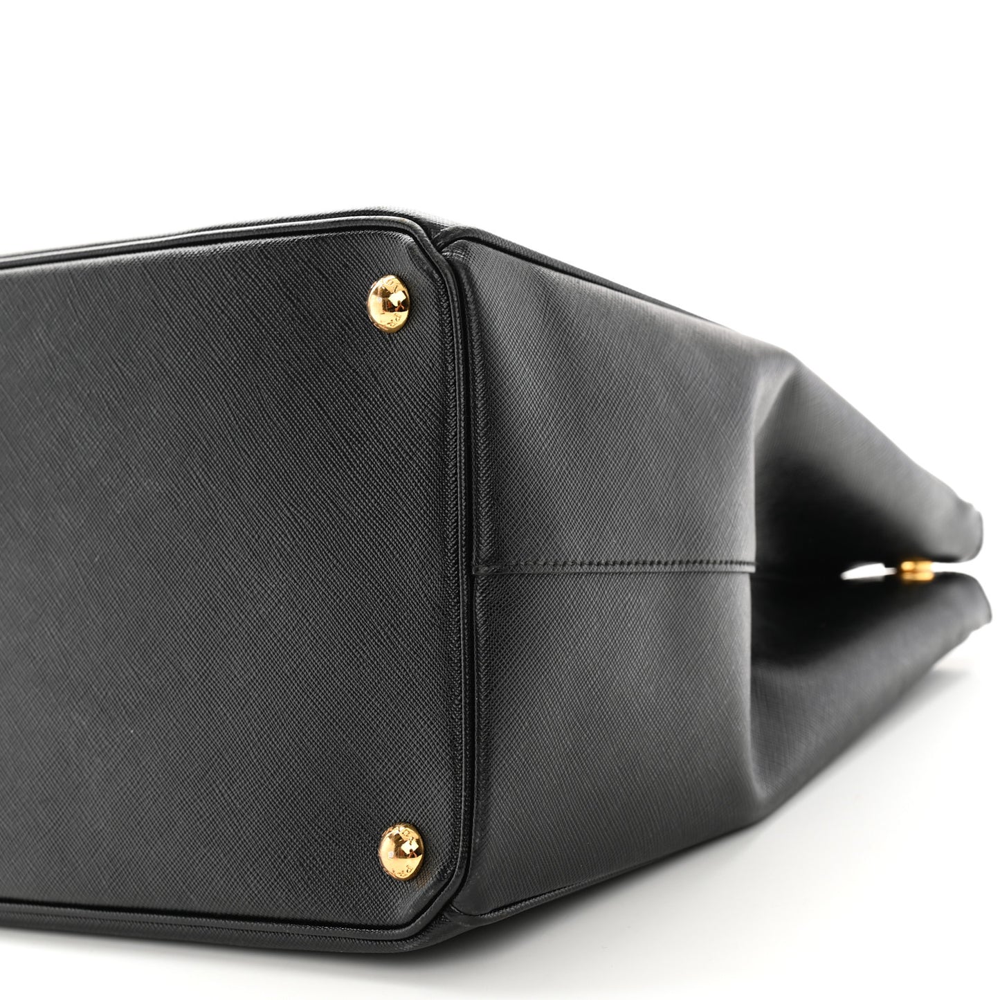 Saffiano Lux Extra Large Galleria Double Zip Tote Black