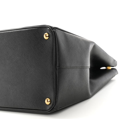 Prada Saffiano Lux Extra Large Galleria Double Zip Tote Black 12 of 13