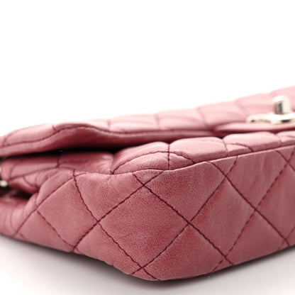 Chanel Lambskin Quilted East West Flap Dark Red 8 of 9