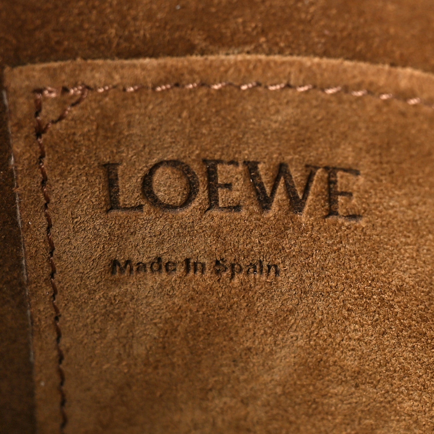 Loewe Grained Calfskin Small Gate Crossbody Bag Pecan Black 6 of 9