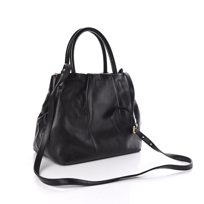 Prada Nappa Fiocco Bow Satchel Black Geranio 3 of 10