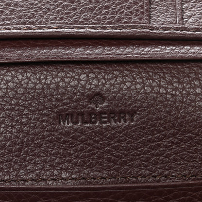Mulberry Small Classic Grain Medium Plaque French Purse Wallet Oxblood 7 of 8