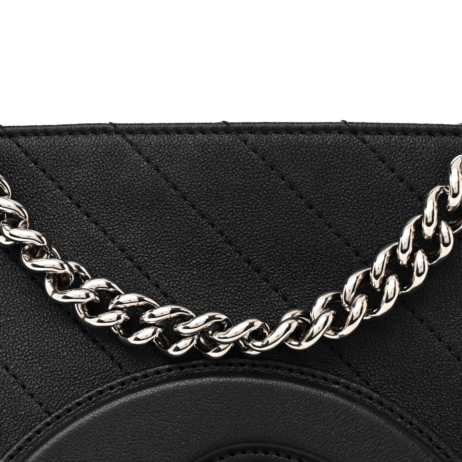 Gucci Sakai Be Green Calfskin Diagonal Stitched Small Blondie Tote Black 8 of 10