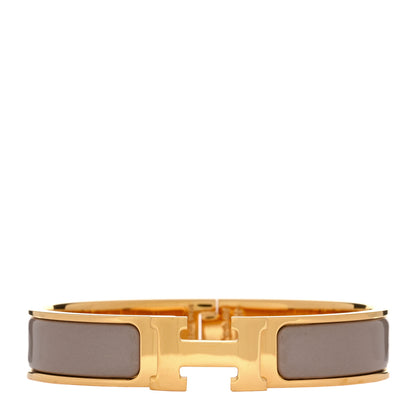 Hermes Enamel Narrow Clic Clac H Bracelet PM Marron Glace 1 of 4
