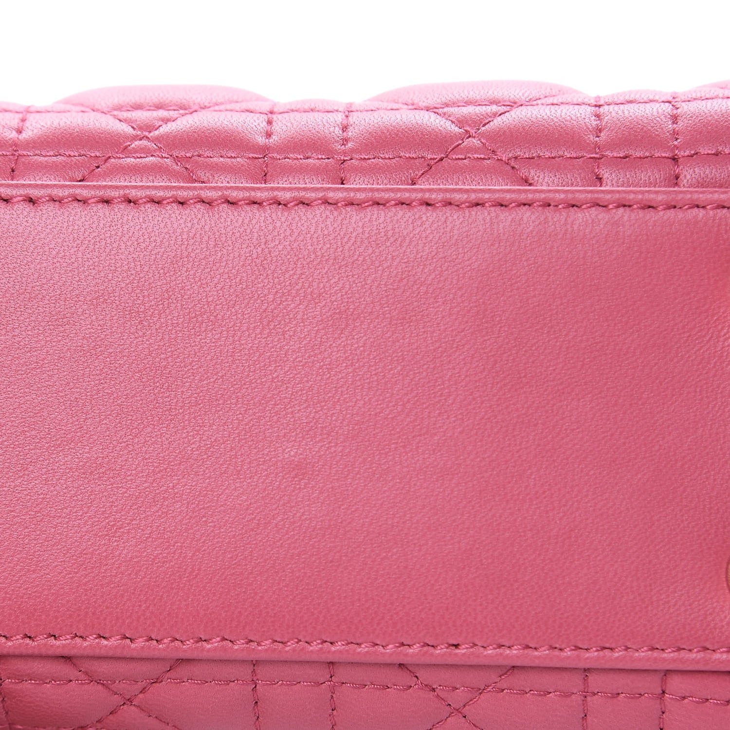 Christian Dior Lambskin Cannage Small Lady Dior Fraise 11 of 12