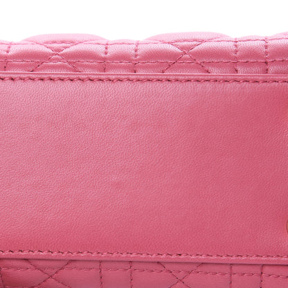 Christian Dior Lambskin Cannage Small Lady Dior Fraise 11 of 12