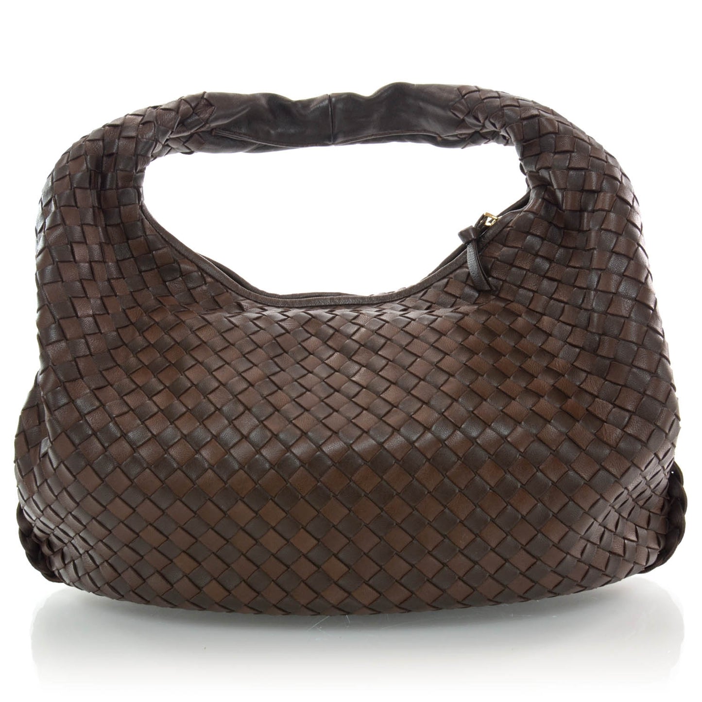 Nappa Intrecciato Medium Veneta Hobo Ebano