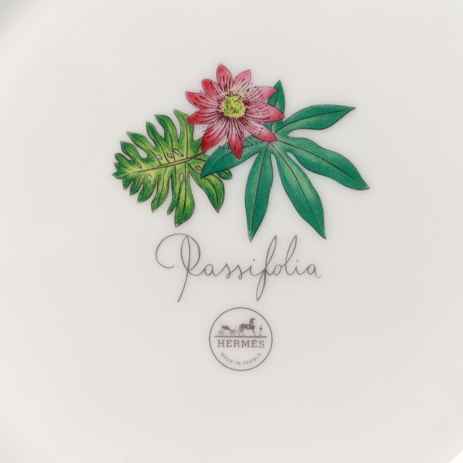 Hermes Porcelain Passifolia Dessert Plate N°2 Set of 2 4 of 6