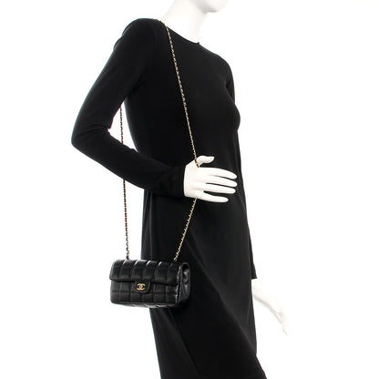 Chanel Lambskin Quilted Mini Chocolate Bar Flap Black 2 of 9