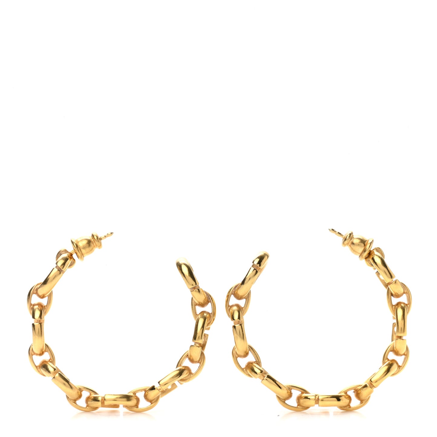 Metal Hoop Earrings Aged Gold