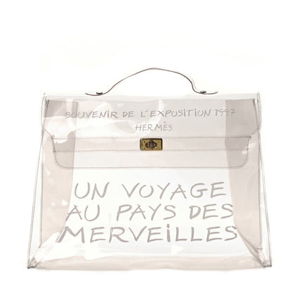 Hermes Vinyl Souvenir De L'Exposition Kelly Transparent 1 of 8