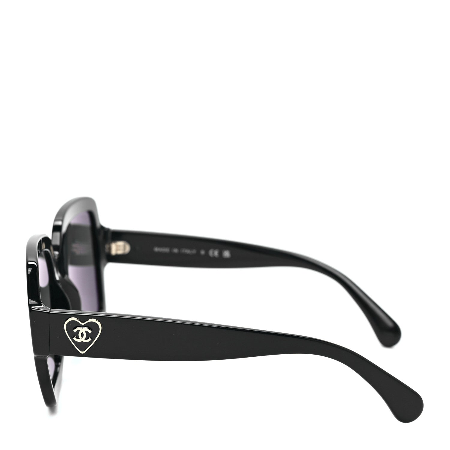 Chanel Acetate Square Heart Sunglasses 5479-A Black 6 of 14