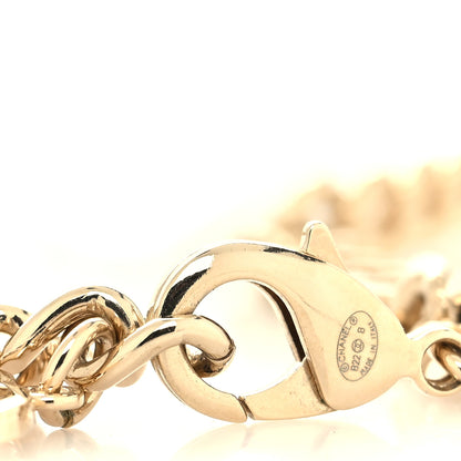 Chanel Crystal Chain Link CC Turnlock Choker Necklace Gold Silver 4 of 5