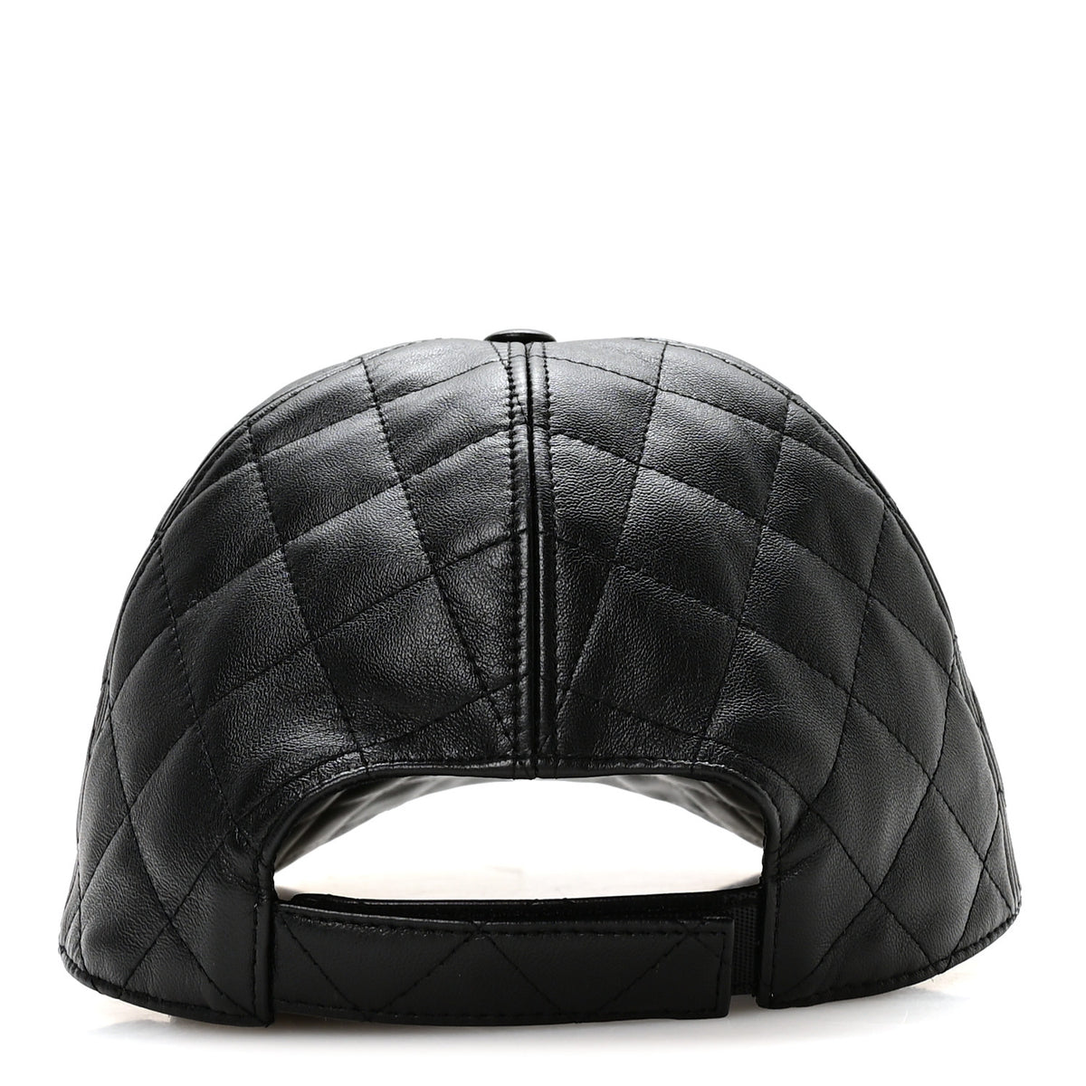 Chanel Lambskin Quilted CC Cap Hat Black 6 of 9