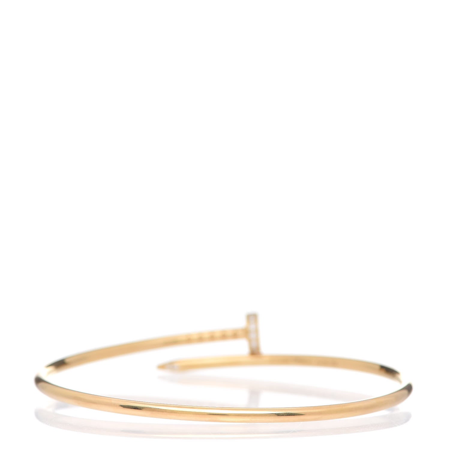 Cartier 18K Yellow Gold Diamond Small Juste Un Clou Bracelet 17 3 of 6