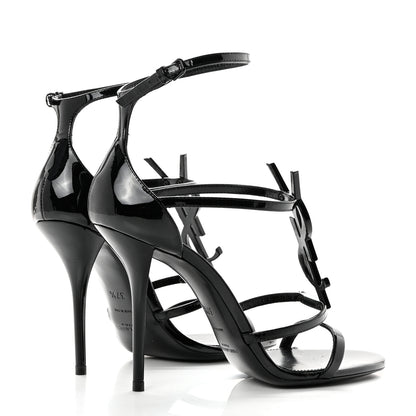 Saint Laurent Patent Cassandra 100 Sandals 37.5 Black 4 of 8