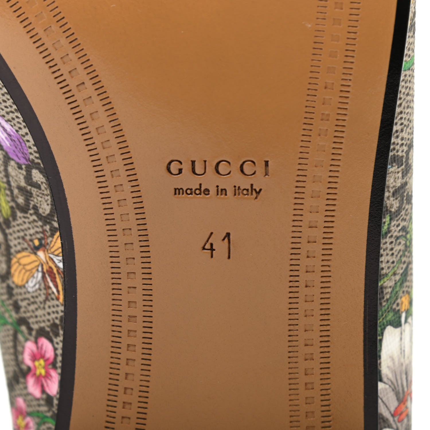 Gucci Canvas GG Monogram Flora Horsebit Womens Jordaan Loafers 41 Beige Ebony Multicolor Red 7 of 8