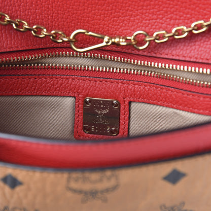 MCM Visetos Millie Wallet On Chain Cognac Ruby Red 8 of 9