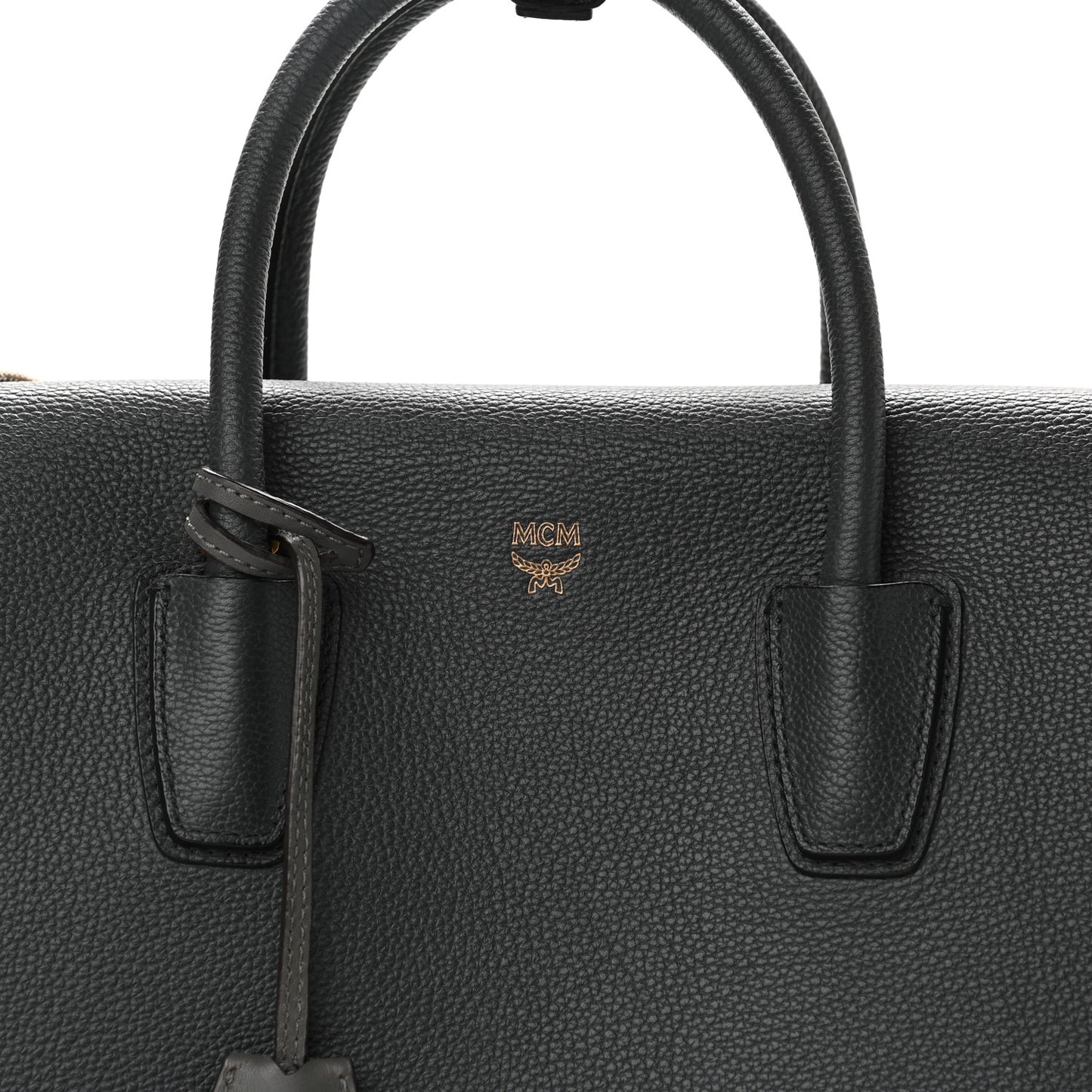 Grained Calfskin Medium Milla Tote Phantom Grey