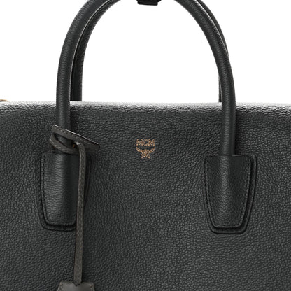 MCM Grained Calfskin Medium Milla Tote Phantom Grey 10 of 16