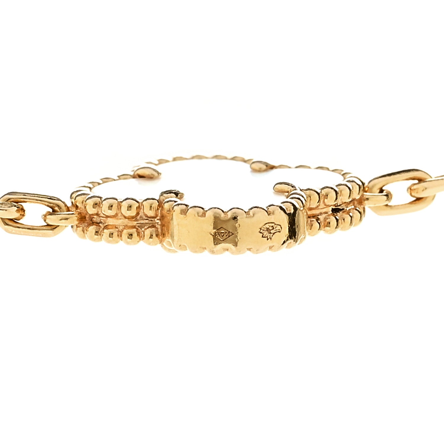 Van Cleef & Arpels 18K Yellow Gold Mother of Pearl 10 Motifs Vintage Alhambra Necklace 6 of 6
