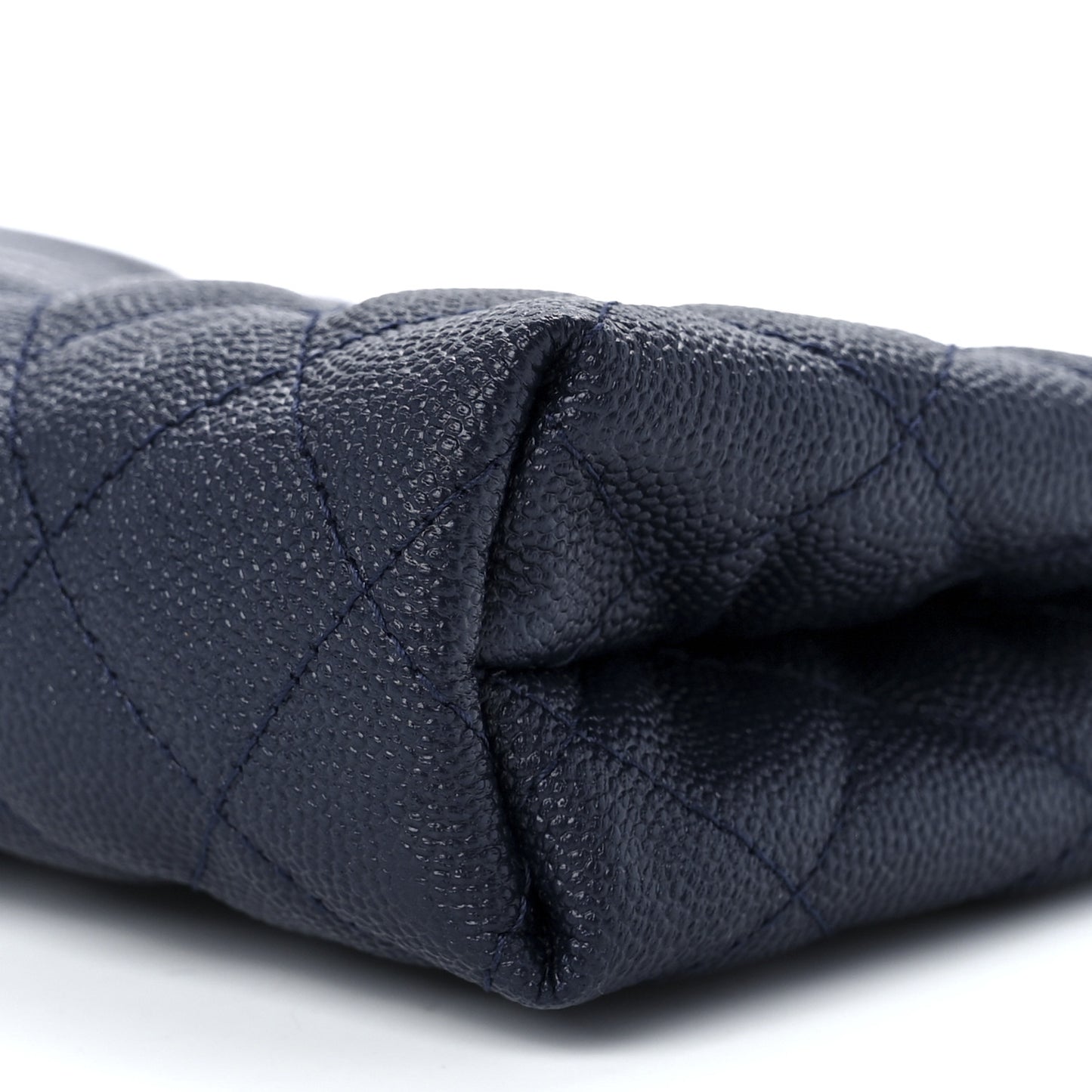 Caviar Quilted Small Pouch Navy