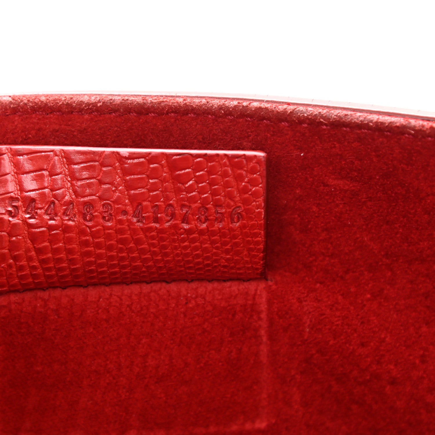 Alexander McQueen Calfskin Lizard Embossed Mini Heroine Scarlet 7 of 14