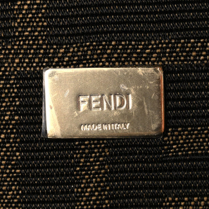 Fendi Fabric Jacquard FF 1974 Mini Baguette Tobacco Moro Black 6 of 11