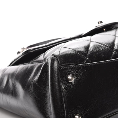 Chanel Glazed Calfskin Quilted Small Duo Color Tote Black 9 of 14