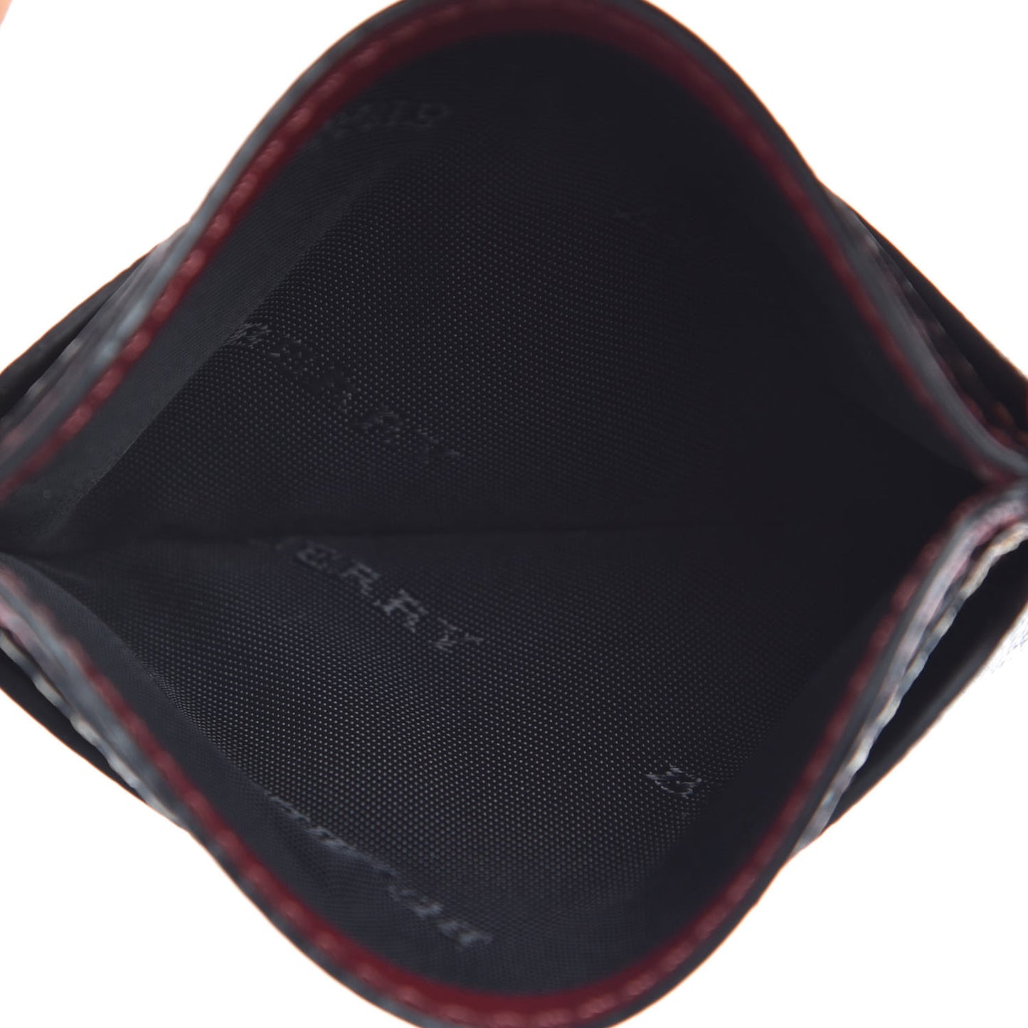 Soft Grain Calfskin Haymarket Check Izzy Card Case Black