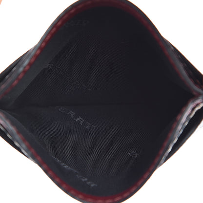 Burberry Soft Grain Calfskin Haymarket Check Izzy Card Case Black 5 of 7
