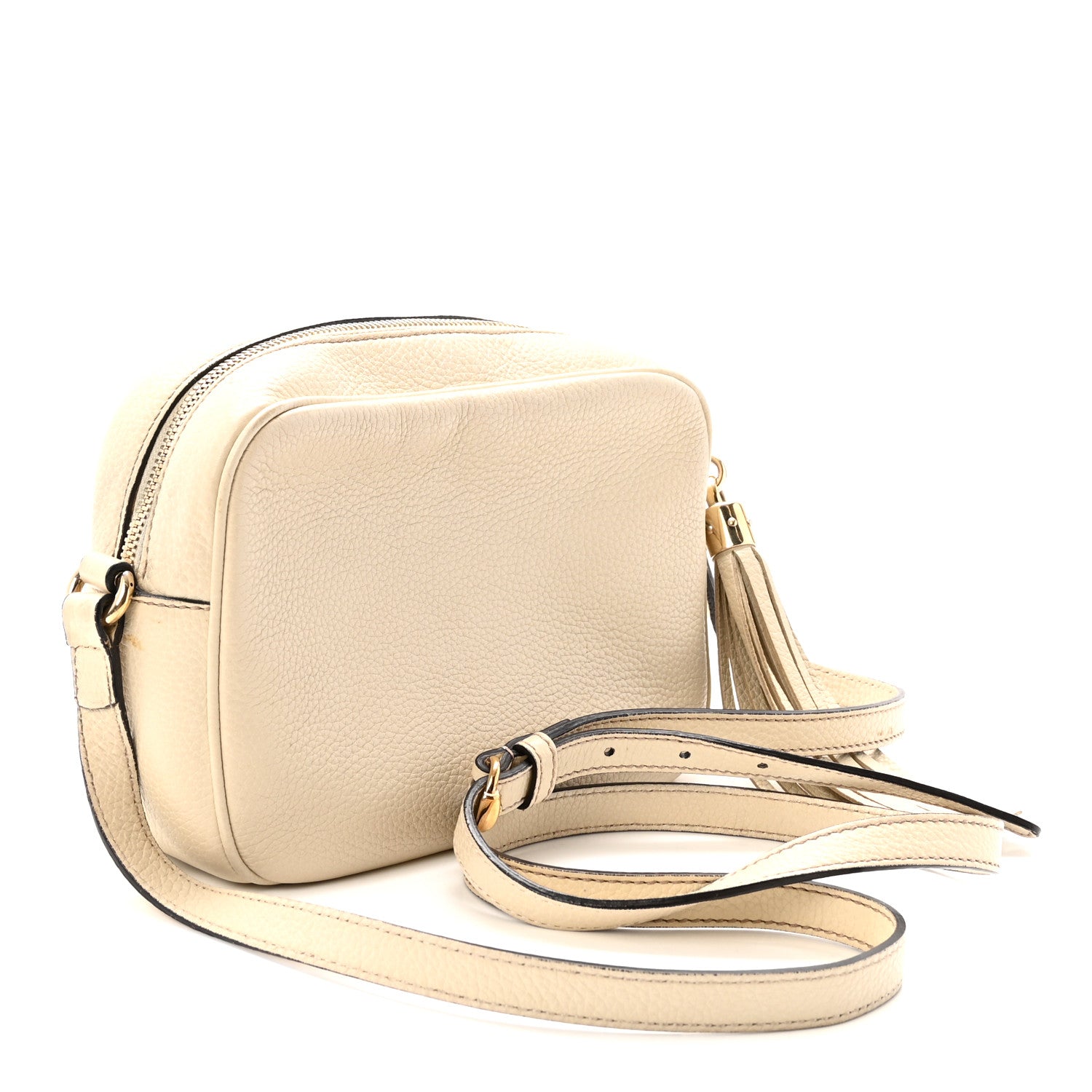 Gucci Pebbled Calfskin Small Soho Disco Bag Off White 3 of 10