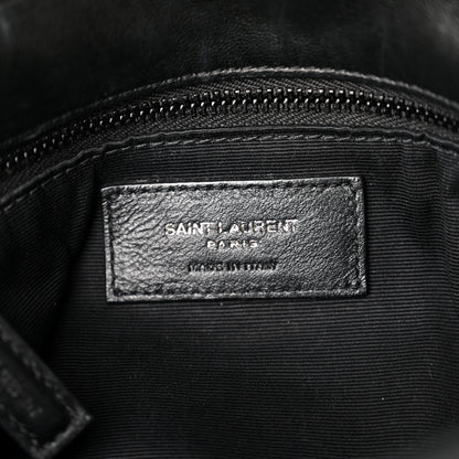 Saint Laurent Lambskin Quilted Small Loulou Puffer Monogram Chain Satchel Black 6 of 10
