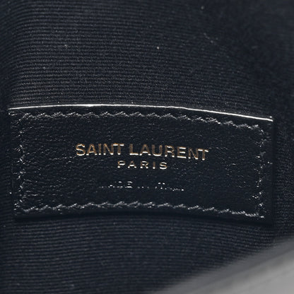Saint Laurent Smooth Shiny Calfskin Monogram Uptown Pouch Black 6 of 9