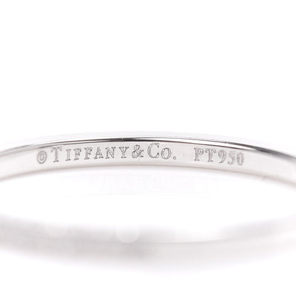 Tiffany Platinum Diamond Lucida Half Circle Wedding Band Ring 50 5.5 4 of 4