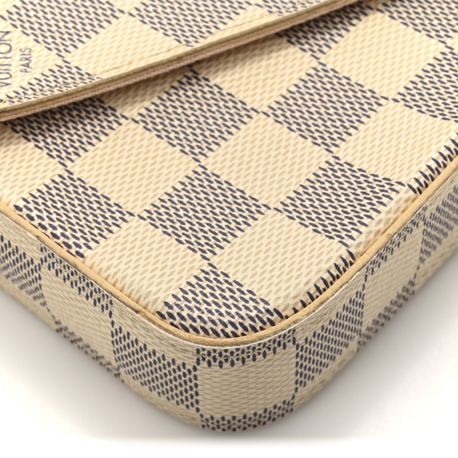 Louis Vuitton Damier Azur Pochette Felicie Chain Wallet Rose Ballerine 16 of 19