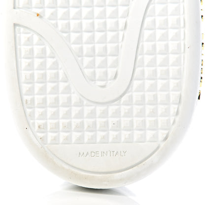 Louis Vuitton Calfskin Floral Frontrow Sneakers 40 White 9 of 10