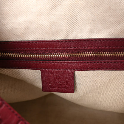 Gucci Guccissima Medium Bree Foldover Tote Classic Ruby 6 of 11