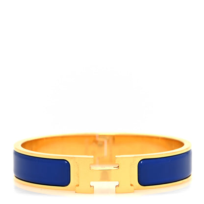 Hermes Narrow Enamel Clic Clac H Bracelet PM Bleu Royal 1 of 5