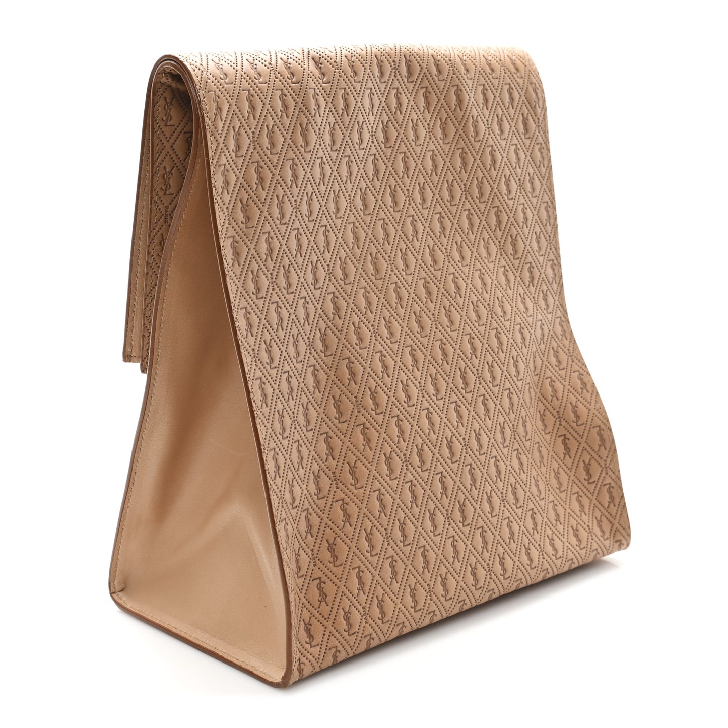 Calfskin Monogram Deli Paper Bag Vintage Beige