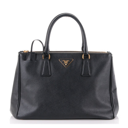 Prada Saffiano Medium Galleria Double Zip Tote Black 1 of 10