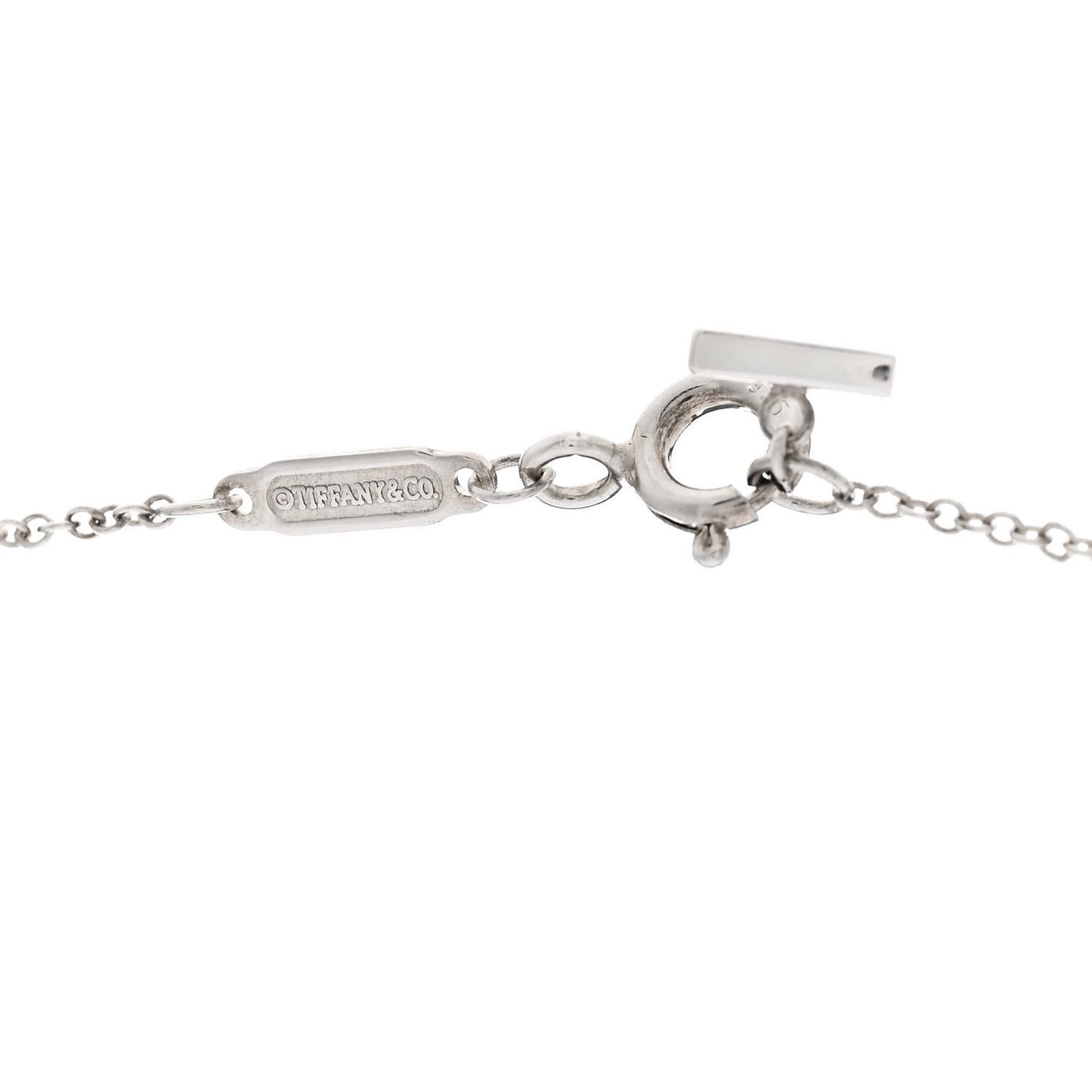 Sterling Silver Large T Smile Pendant Necklace