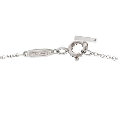 Tiffany Sterling Silver Large T Smile Pendant Necklace 4 of 6