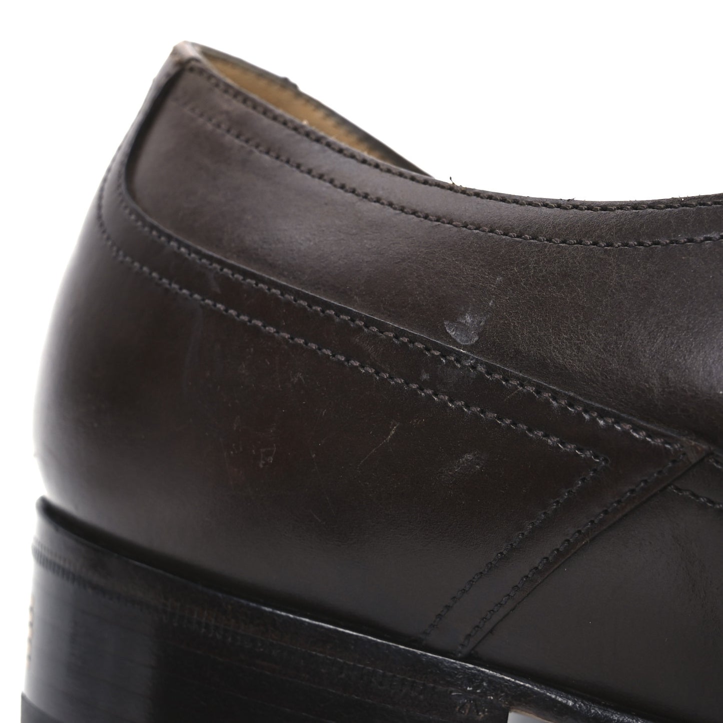 Calfskin Mens Captoe Oxford Loafers 9 Brown