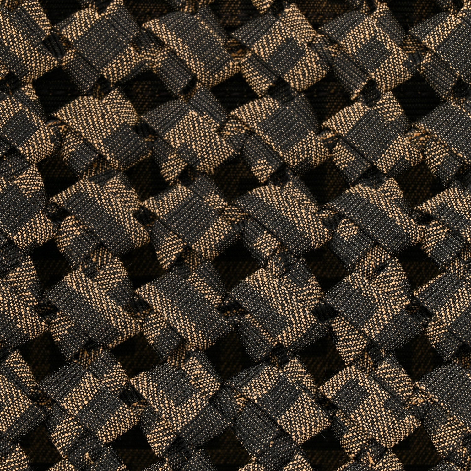 Fendi Fabric Jacquard FF 1974 Woven Knotted Mini Peekaboo I SEE U Satchel Tobacco Moro 10 of 13