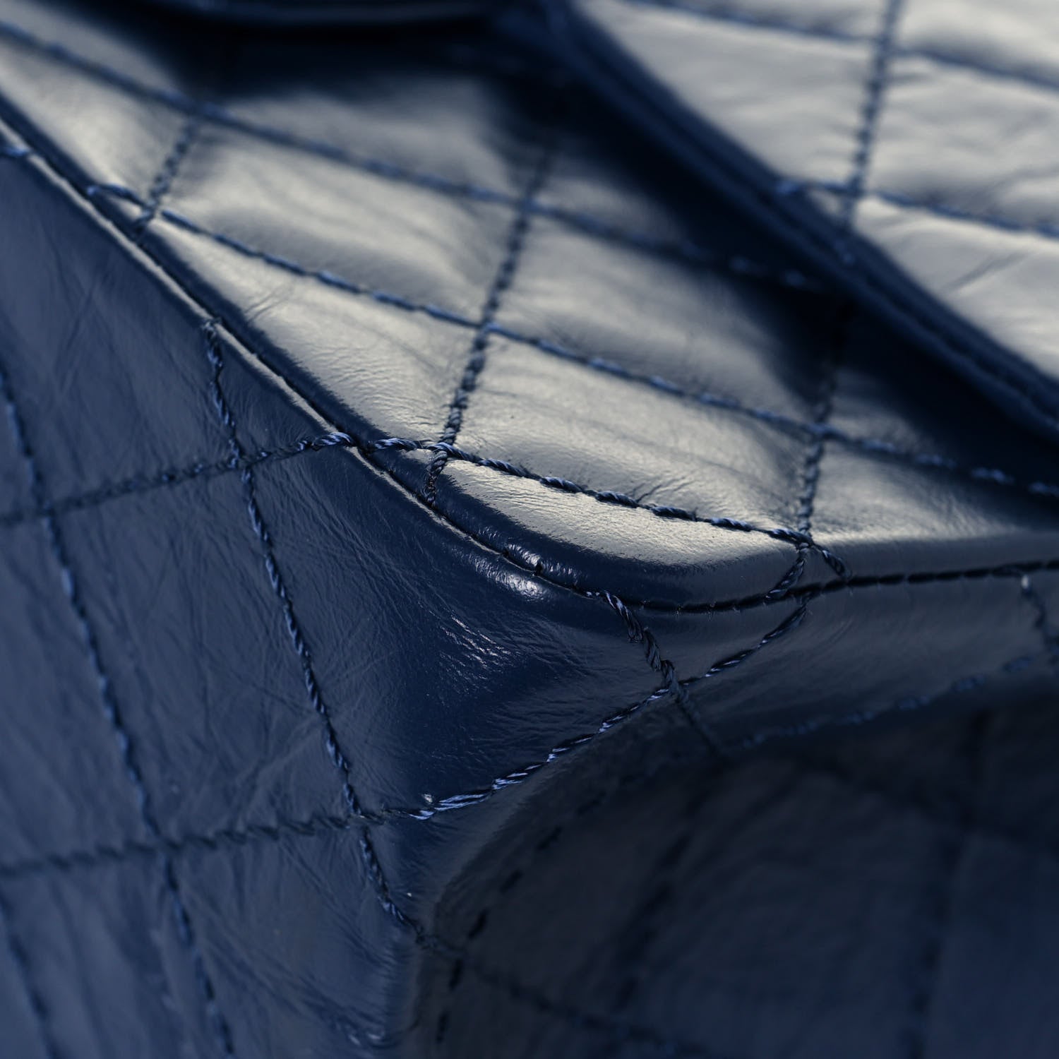 Chanel Aged Calfskin Quilted 2.55 Reissue Mini Flap Navy 9 of 12