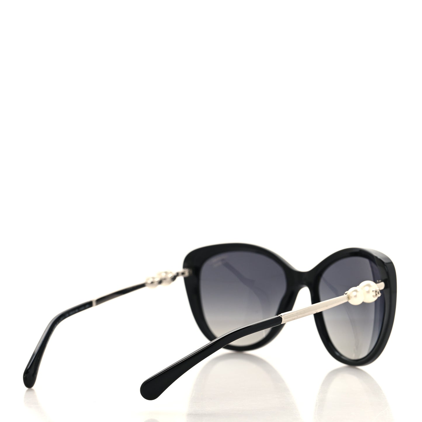 Acetate Pearl Polarized Winter Butterfly Sunglasses 5338-H-A Black
